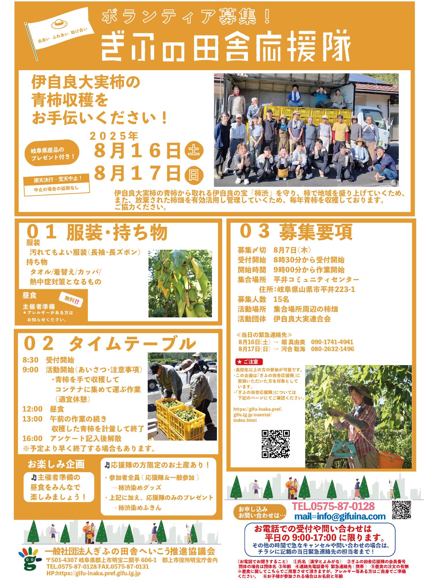 ぎふの田舎応援隊チラシ